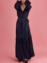 Navy gown from rhie west village clothing boutique