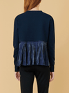 BACK PLEAT PULLOVER, NAVY