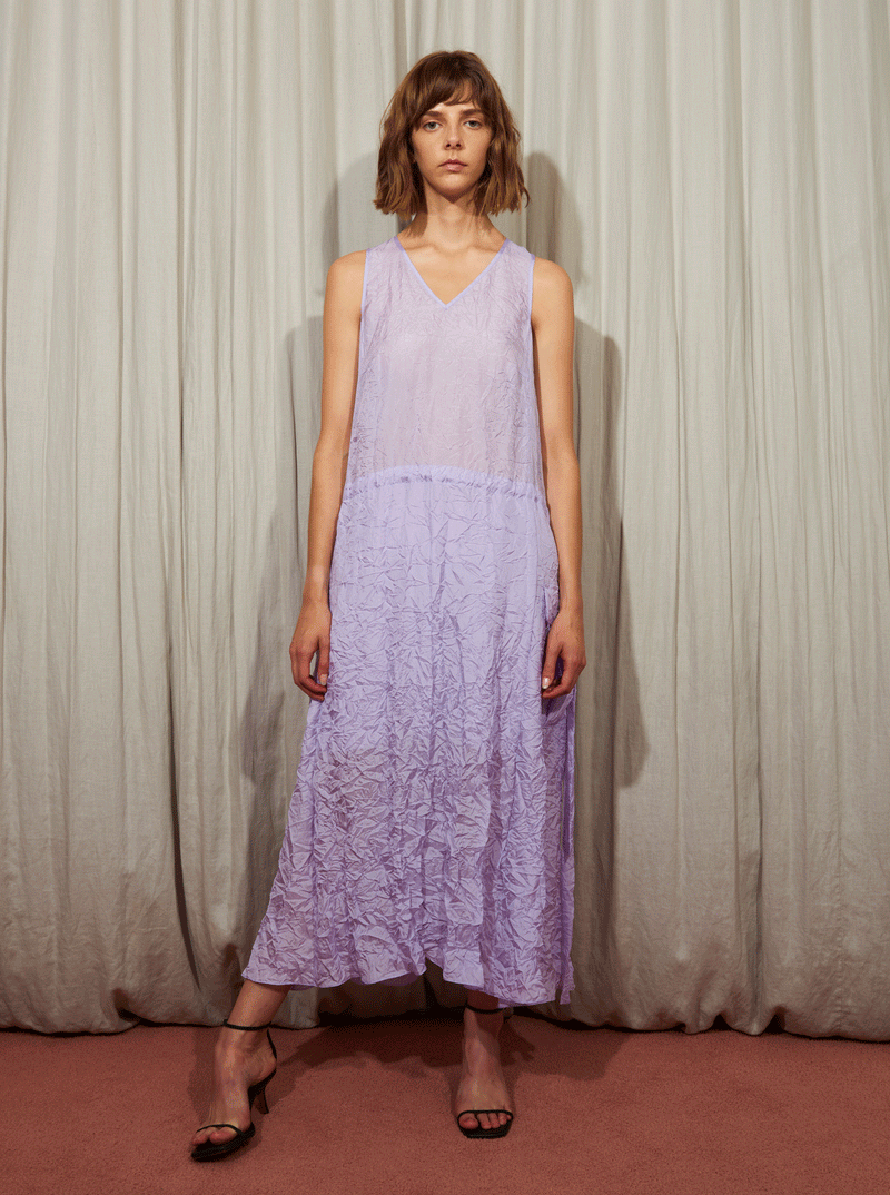 Rhi | Crinkle Silk Cargo Dress, Lilac RHI Rhi | Crinkle Silk Cargo Dress, Lilac RHI