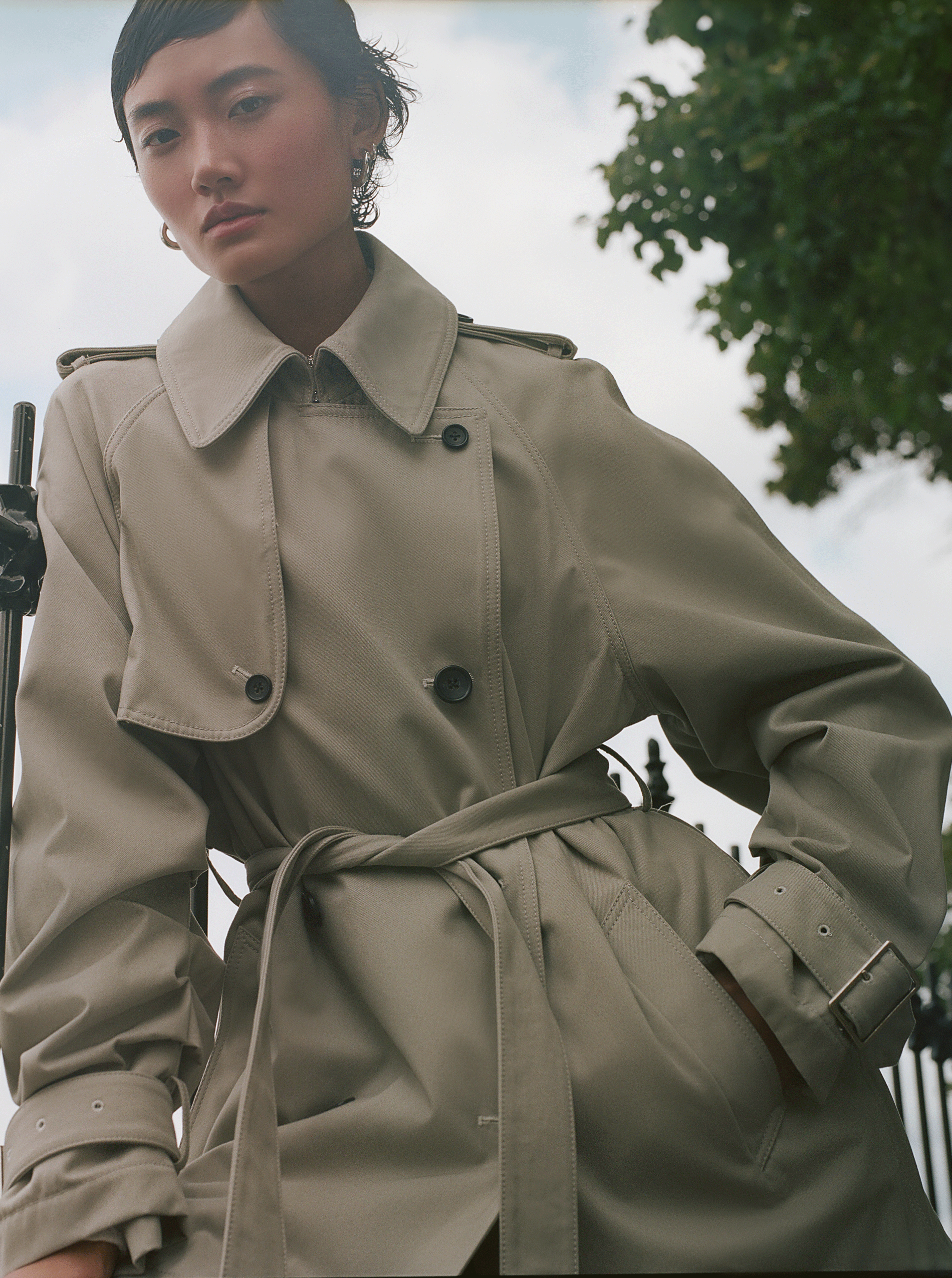 Rhié | Short York Trench Coat, Black – RHIÉ